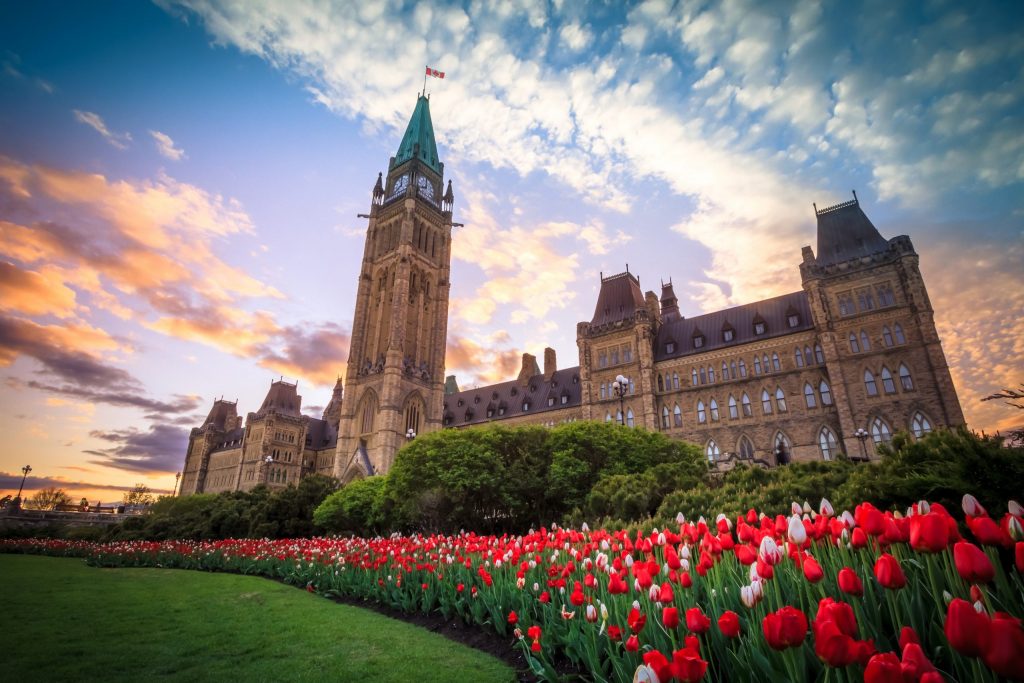 STEALTH Media View of Canada Parliament building in Ottawa during tulip festival scaled 1